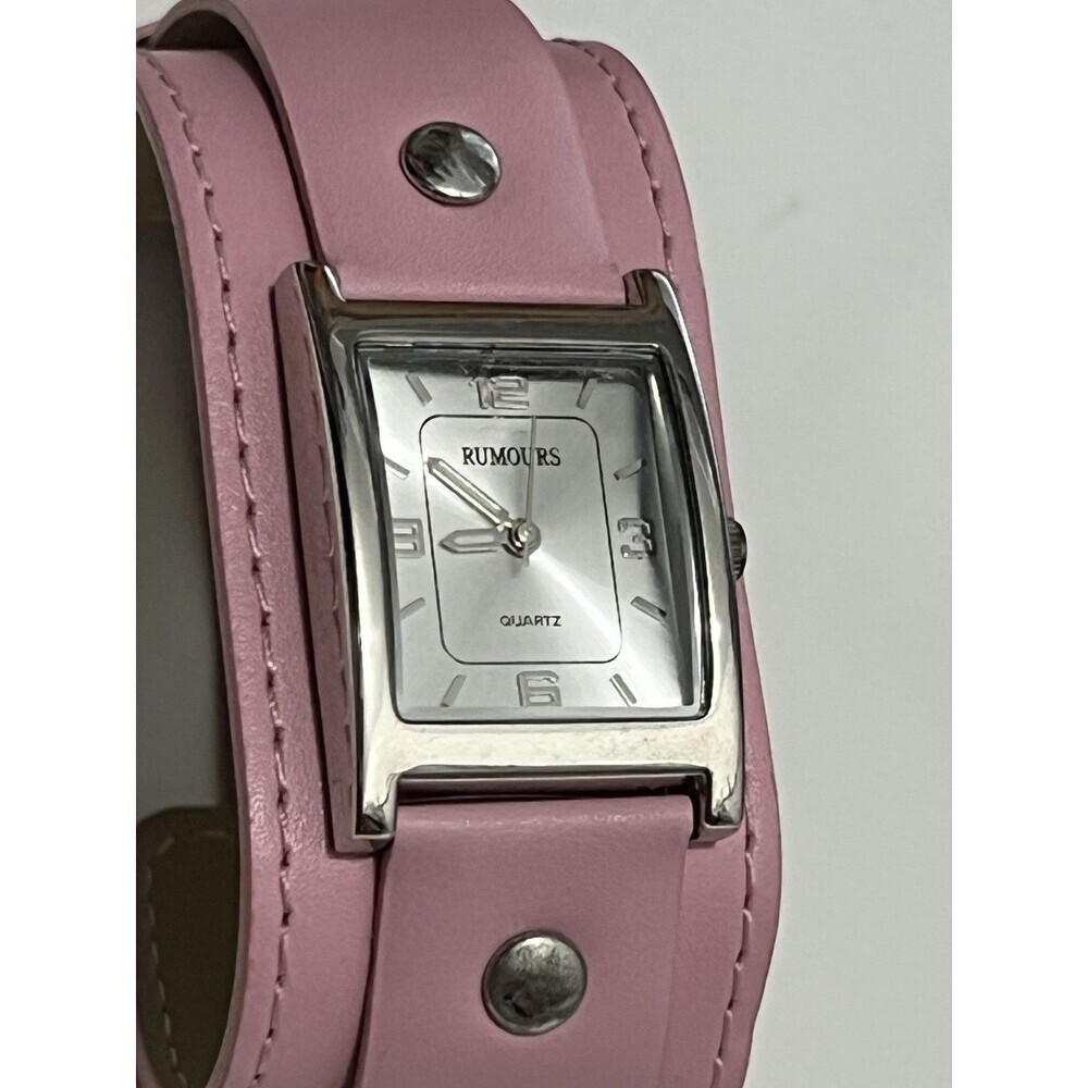 Quartz Watch Rumours Genuine Leather Pink Stud Classy‎ Bracelet